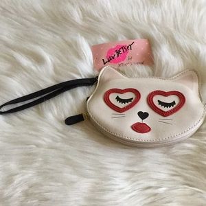 πAdorable Betsey Johnson Kitty Kat Love Wristlet